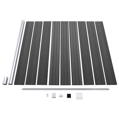 Set Pannelli di Recinzione in WPC 1737x186 cm Nero | homemem39