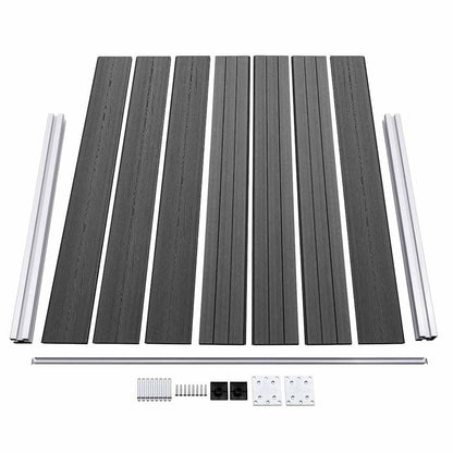 Set Pannelli di Recinzione in WPC 872x146 cm Nero | homemem39