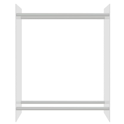 Porta Legna Trasparente 80x35x100 cm in Vetro Temperato - homemem39