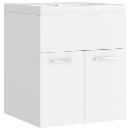 Mobile Bagno con Lavabo Integrato Bianco