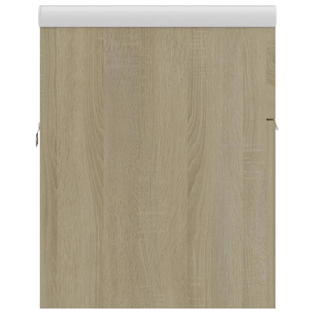 Mobile Bagno con Lavabo Integrato Rovere Sonoma in Truciolato | homemem39