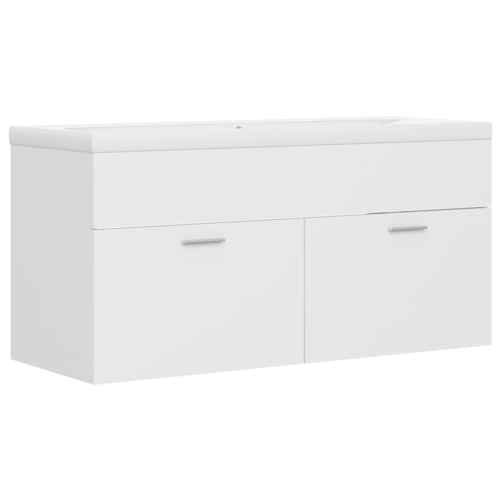 Mobile da Bagno con Lavabo Integrato Bianco in Truciolato | homemem39