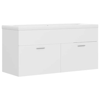 Mobile Bagno con Lavabo Integrato Bianco
