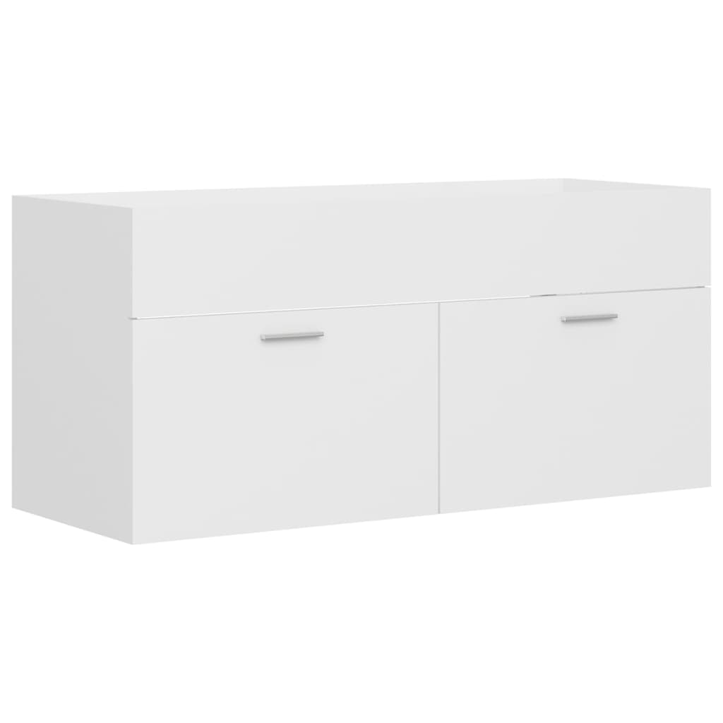 Mobile da Bagno con Lavabo Integrato Bianco in Truciolato | homemem39