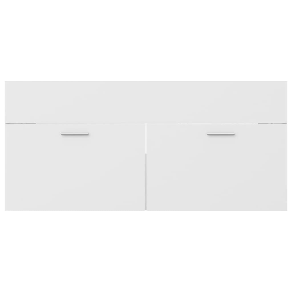 Mobile da Bagno con Lavabo Integrato Bianco in Truciolato | homemem39