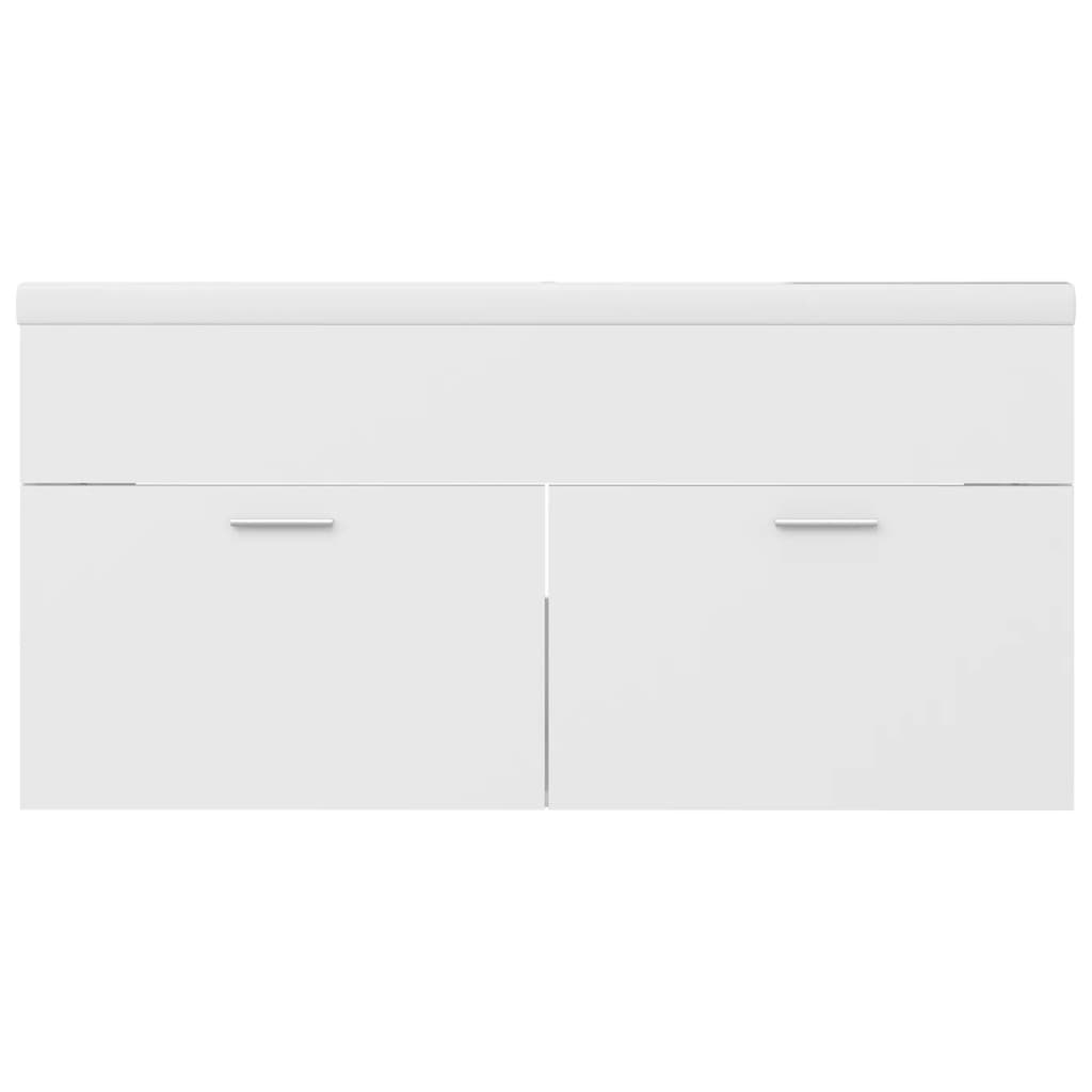 Mobile da Bagno con Lavabo Integrato Bianco in Truciolato | homemem39