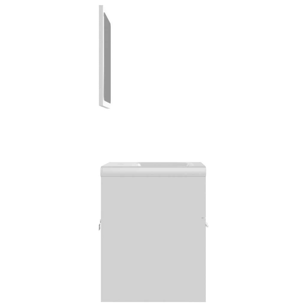 Set Mobili da Bagno Bianco in Legno Multistrato | homemem39