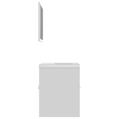 Set Mobili da Bagno Bianco in Legno Multistrato | homemem39