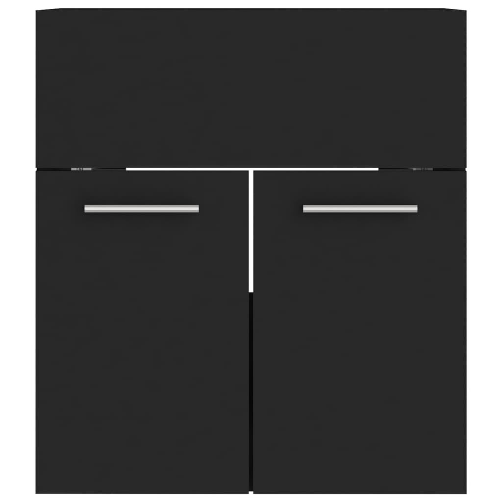 Set Mobili da Bagno Nero in Truciolato | homemem39