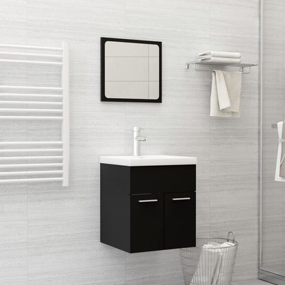 Set Mobili da Bagno Nero in Truciolato | homemem39