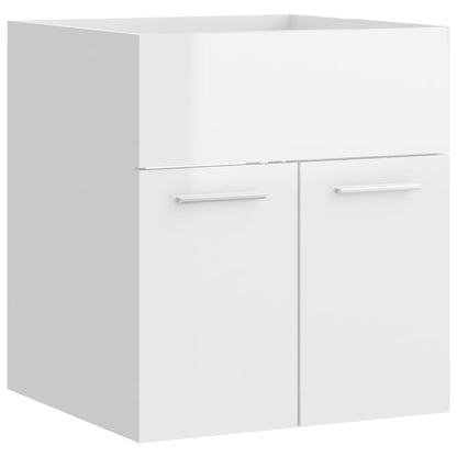 Set Mobili da Bagno Bianco Lucido in Truciolato | homemem39