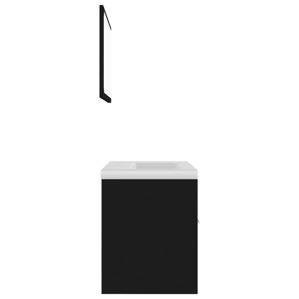 Set Mobili da Bagno Nero in Truciolato | homemem39