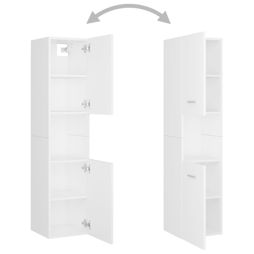 Set Mobili da Bagno Bianco in Truciolato | homemem39