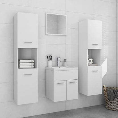 Set Mobili da Bagno Bianco in Truciolato | homemem39