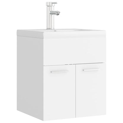 Mobile Bagno con Lavabo Integrato Bianco