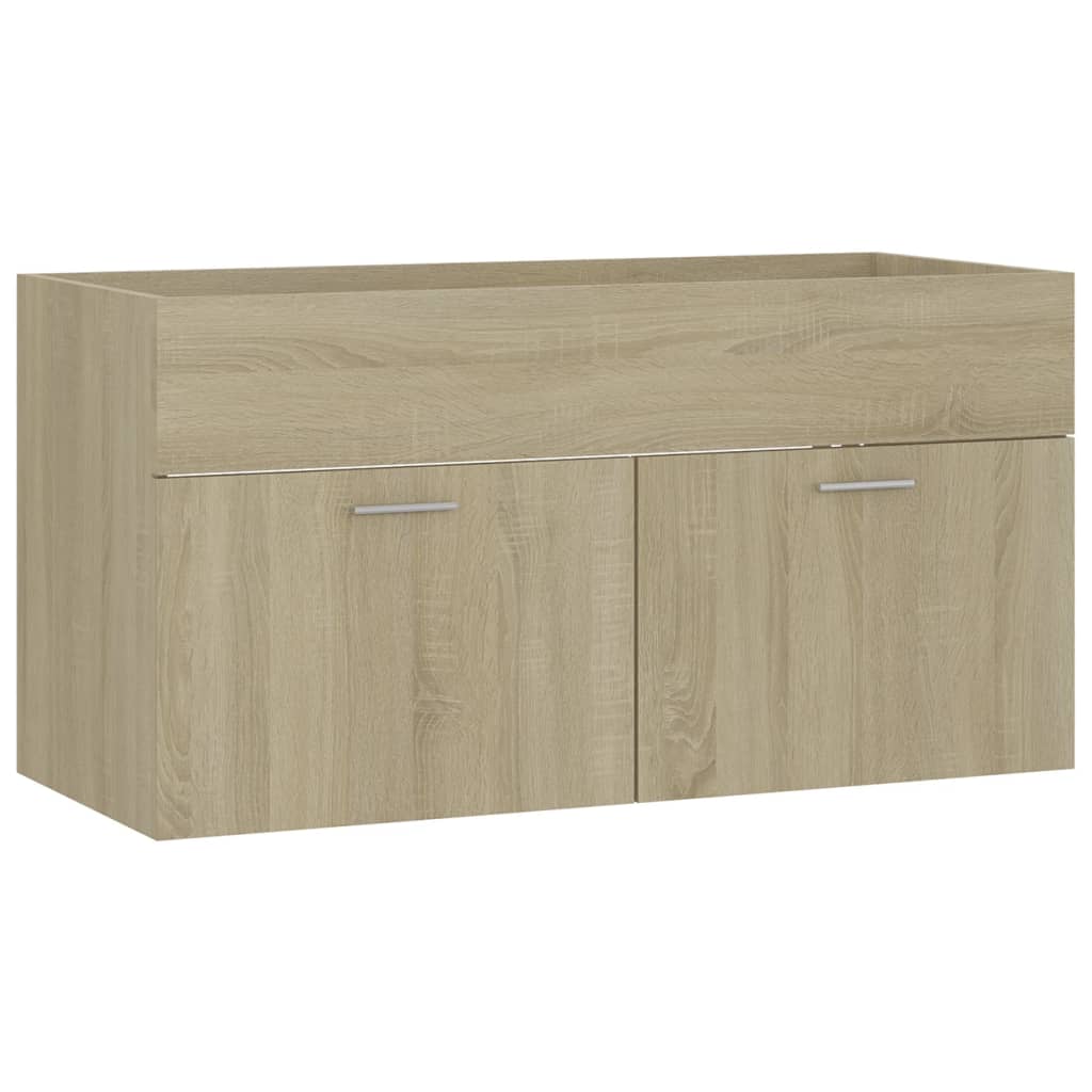 Mobile con Lavabo Integrato Rovere Sonoma in Legno Multistrato | homemem39