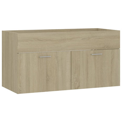 Mobile con Lavabo Integrato Rovere Sonoma in Legno Multistrato | homemem39