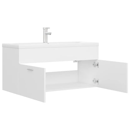 Mobile Bagno con Lavabo Integrato Bianco