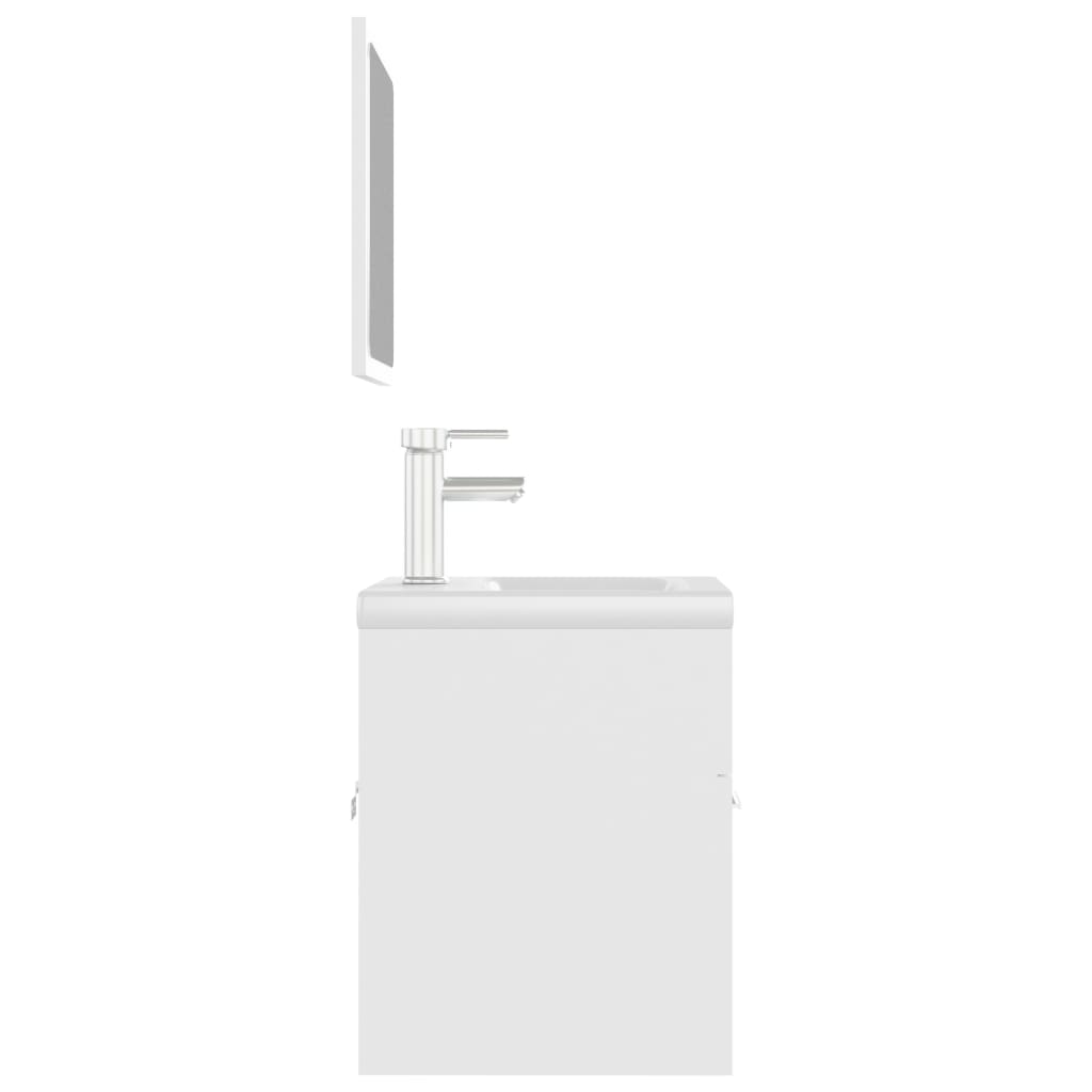 Set Mobili da Bagno Bianco in Legno Multistrato | homemem39