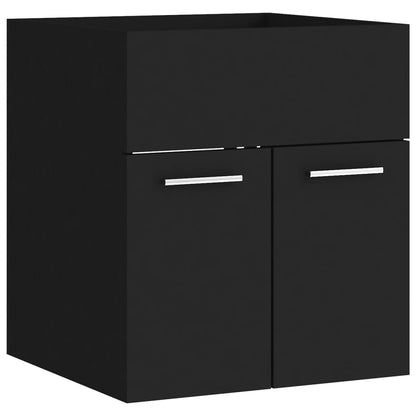 Set Mobili da Bagno Nero in Legno Multistrato | homemem39