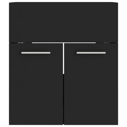 Set Mobili da Bagno Nero in Legno Multistrato | homemem39