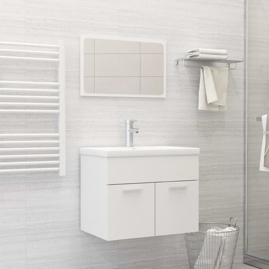 Set Mobili da Bagno Bianco in Legno Multistrato | homemem39