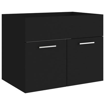 Set Mobili da Bagno Nero in Legno Multistrato | homemem39