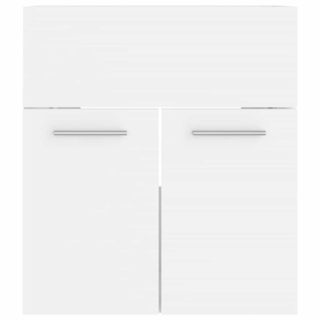 Set Mobili da Bagno Bianco in Legno Multistrato