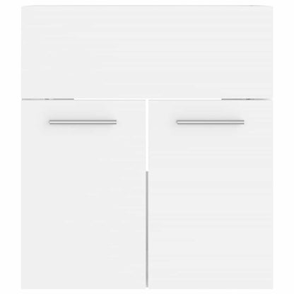 Set Mobili da Bagno Bianco in Legno Multistrato