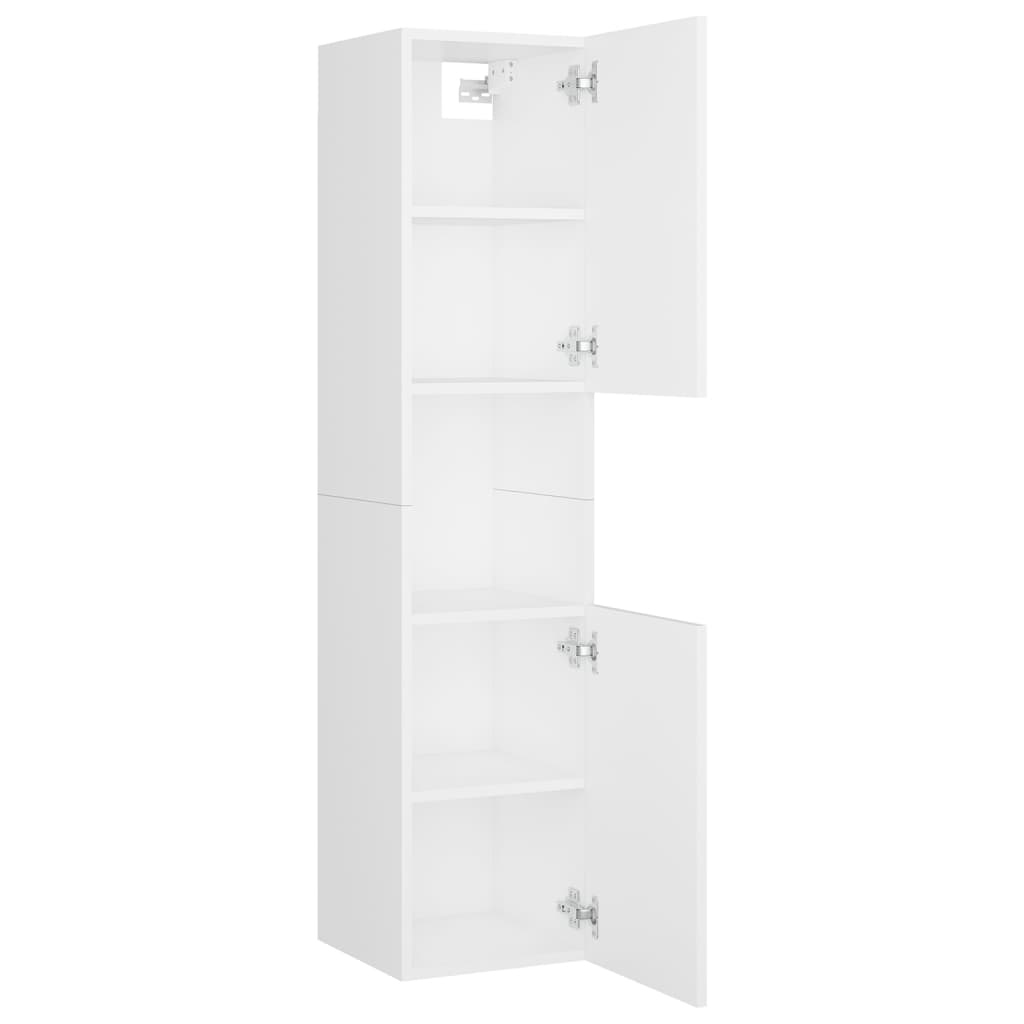 Set Mobili da Bagno Bianco in Legno Multistrato | homemem39