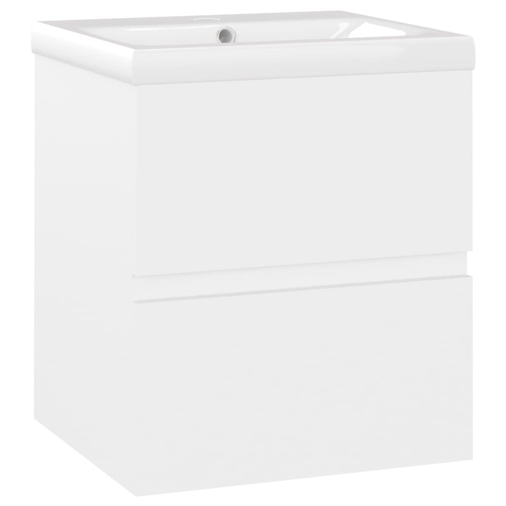 Mobile con Lavabo Integrato Bianco in Legno Multistrato | homemem39