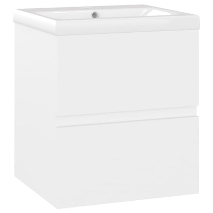 Mobile con Lavabo Integrato Bianco in Legno Multistrato | homemem39
