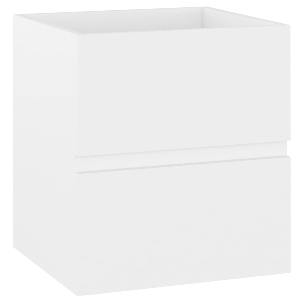 Mobile con Lavabo Integrato Bianco in Legno Multistrato | homemem39