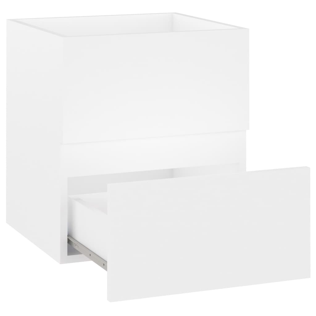 Mobile con Lavabo Integrato Bianco in Legno Multistrato | homemem39