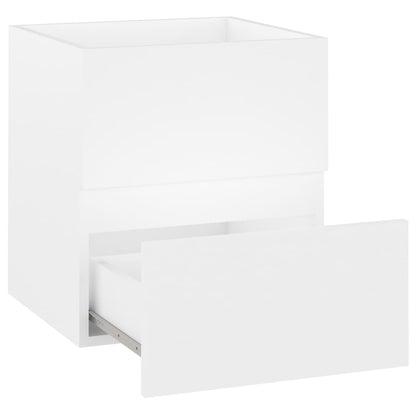 Mobile con Lavabo Integrato Bianco in Legno Multistrato | homemem39