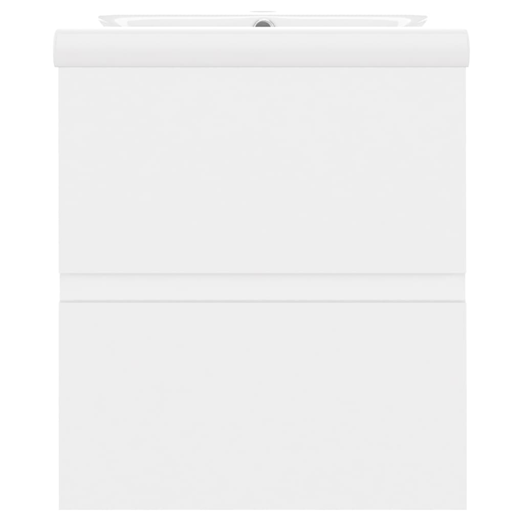Mobile con Lavabo Integrato Bianco in Legno Multistrato | homemem39
