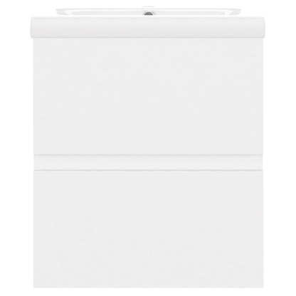 Mobile con Lavabo Integrato Bianco in Legno Multistrato | homemem39