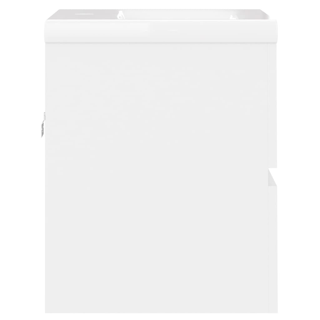 Mobile con Lavabo Integrato Bianco in Legno Multistrato | homemem39