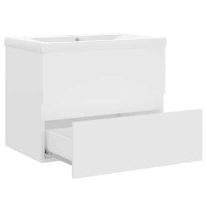 Mobile con Lavabo Integrato Bianco in Legno Multistrato | homemem39