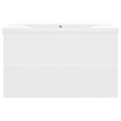 Mobile con Lavabo Integrato Bianco in Legno Multistrato | homemem39