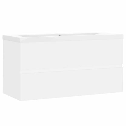 Mobile con Lavabo Integrato Bianco in Legno Multistrato