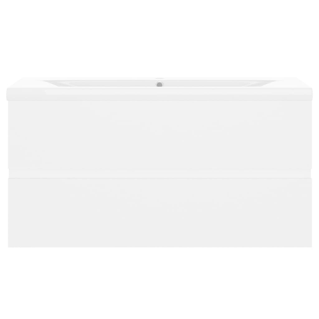 Mobile con Lavabo Integrato Bianco in Legno Multistrato | homemem39