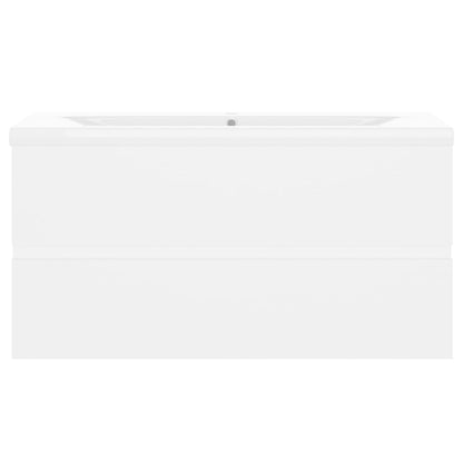 Mobile con Lavabo Integrato Bianco in Legno Multistrato | homemem39
