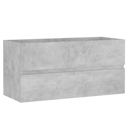 Mobile con Lavabo Integrato Grigio Cemento in Legno Multistrato | homemem39