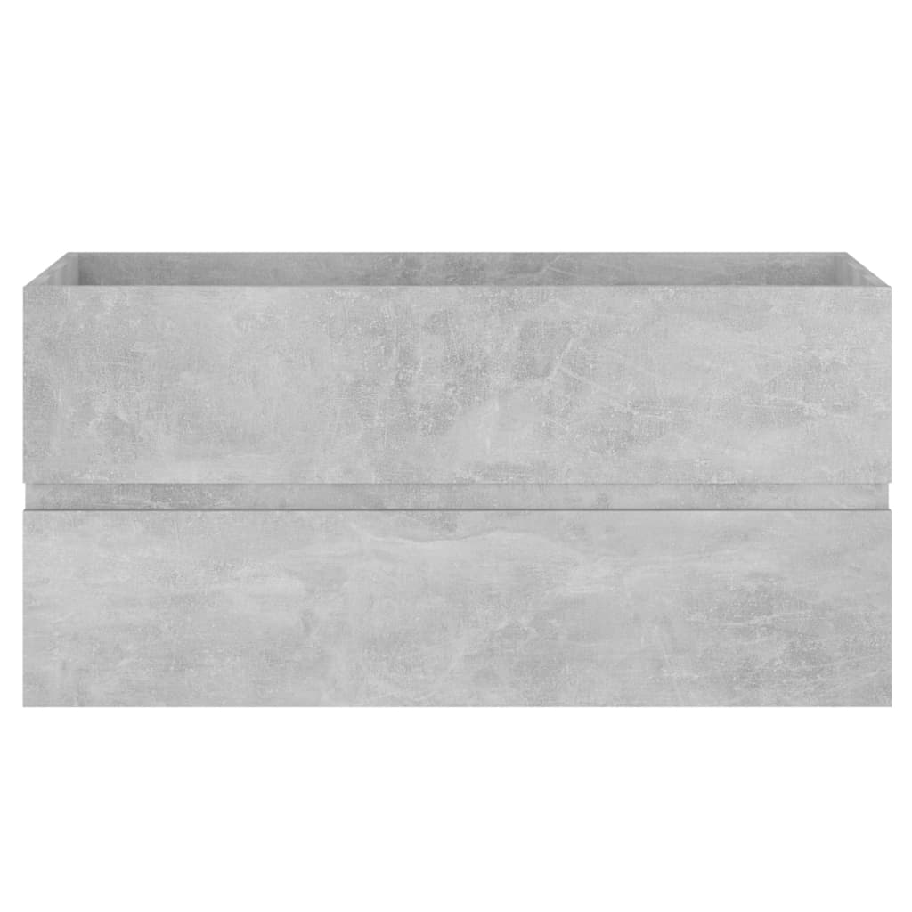 Mobile con Lavabo Integrato Grigio Cemento in Legno Multistrato | homemem39