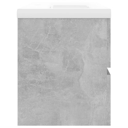 Mobile con Lavabo Integrato Grigio Cemento in Legno Multistrato | homemem39
