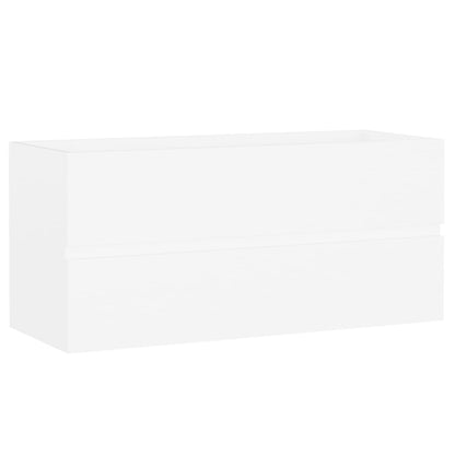 Mobile con Lavabo Integrato Bianco in Legno Multistrato | homemem39