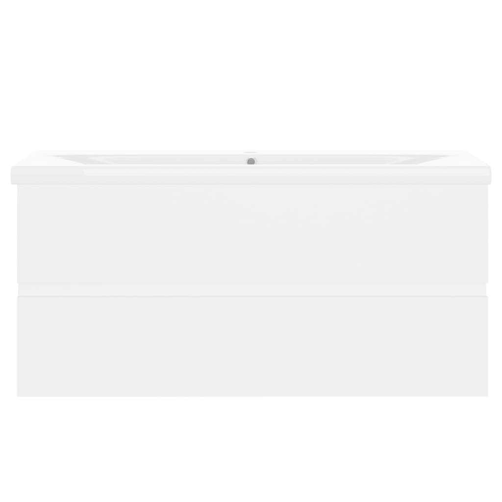 Mobile con Lavabo Integrato Bianco in Legno Multistrato | homemem39