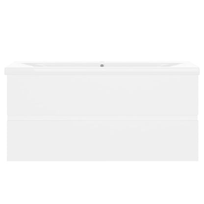 Mobile con Lavabo Integrato Bianco in Legno Multistrato | homemem39