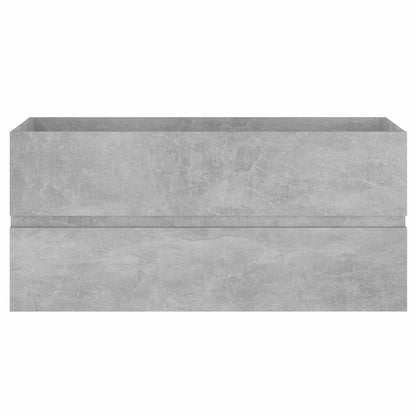 Mobile con Lavabo Integrato Grigio Cemento in Legno Multistrato | homemem39